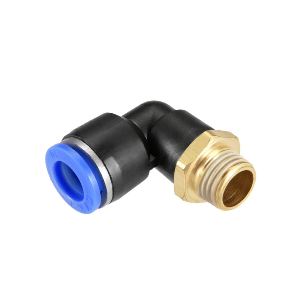 Push to Connect Tube Fitting,Male Elbow,10mm Tube OD x G1/8" Thread