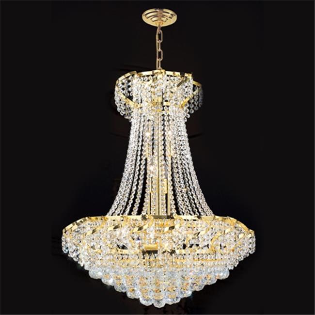 Empire Collection 15 Light Gold Finish Crystal Chandelier 26