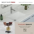thumbnail image 2 of Stylish Undermount 18 ¼"Wx 13"D White Porcelain Rectangular Bathroom Sink Set of 2 P-201-2, 2 of 10
