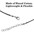 thumbnail image 4 of Set of 75, Black Waxed Cord with Clasp Bulk and Mixed Irregular Healing Stone Beads, SourceTon 50 Pcs Necklace Cord Bulk ( 20 Inch ) and Crystal Stone Pendants for Jewelry Making, 4 of 9