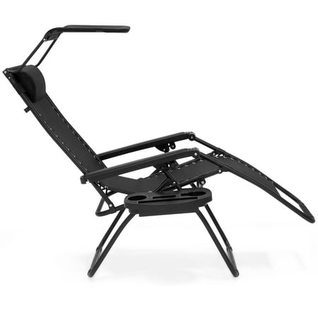 gravity zero chair recliner lounge holder cup canopy folding shade magazine choice walmart