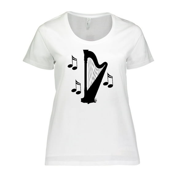 Inktastic Harp Silhouette Music Gift Women's Plus Size T-Shirt