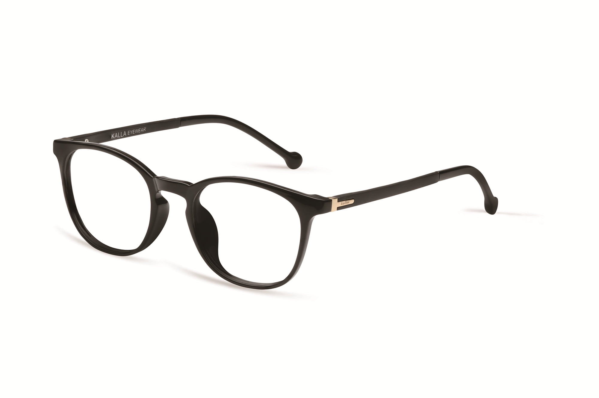 KALLA, KC8152C1A - Eyeglasses Black Trapezoidal Unisex Optical Lightweight Glasses Frame for Prescription Lens