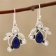 thumbnail image 4 of Fiudx Ofertas Flash Del Día Solo En Línea Joyería Moda Personalidad Aleación forma Incrustaciones Pendientes De Circón Azul, 4 of 6