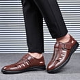 thumbnail image 5 of [Casual Loafers] Summer Casual Men's Loafers - Black, Soft Sole, Round Toe, Hook & Loop Closure, Durable Rubber Sole, Comfortable Walking Shoes|Classic Loafer Style|Rubber Sole Loafer, 5 of 9