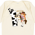 thumbnail image 4 of Inktastic I'm One-cowgirl Riding Horse Birthday Girls Long Sleeve Baby Bodysuit, 4 of 5