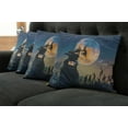 thumbnail image 5 of Ambesonne Fantasy Throw Pillow Cover 4 Pack, Moon Halloween Queen, 16", Blue Yellow, 5 of 5