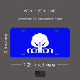 thumbnail image 2 of JASS GRAPHIX 2D Cotton Farmer License Plate Brushed Aluminum Heavy Duty Cotton Car Tag Made in USA - Officially Licensed (Blue), 2 of 7