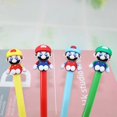 thumbnail image 4 of Bolígrafo de gel negro de 0,5 mm Super Mario, figura de anime, modelo 3D de Mario Bros, imagen de aprendizaje, papelería, bolígrafo negro, regalos para niños, ventas al por mayor, 4 of 5
