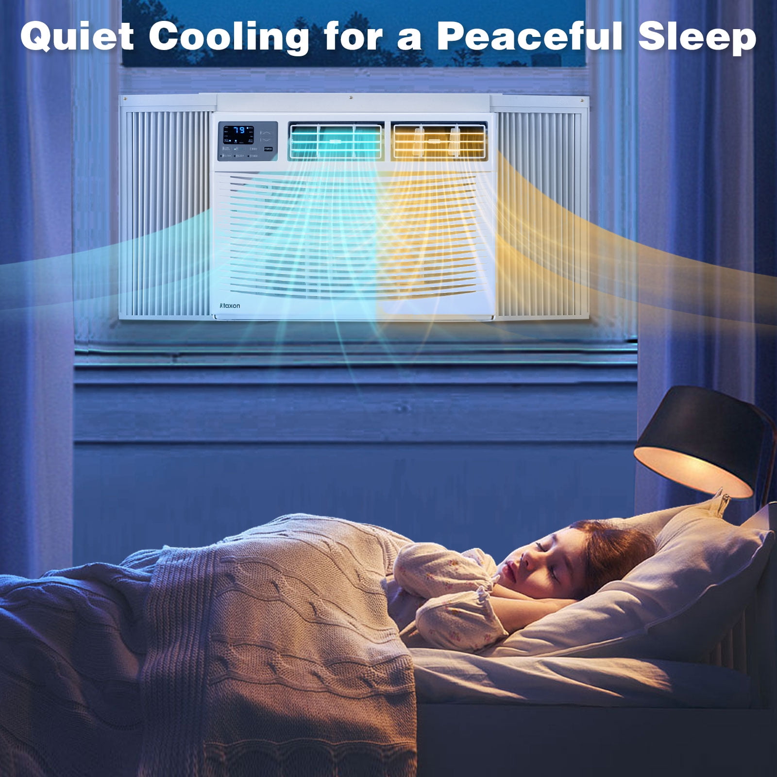 Ktaxon 18000 BTU Window Air Conditioner with Heat, Window AC Unit & Heater Combo with APP & Voice Smart Control, Timer Function & Easy Installation Kit, Work with Alexa/Google Assistant, 208/230V