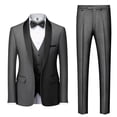 thumbnail image 1 of Mens 3 Piece Suit Shawl Lapel One Button Tuxedo Premium Dinner Jacket Vest Pants Set, 1 of 1