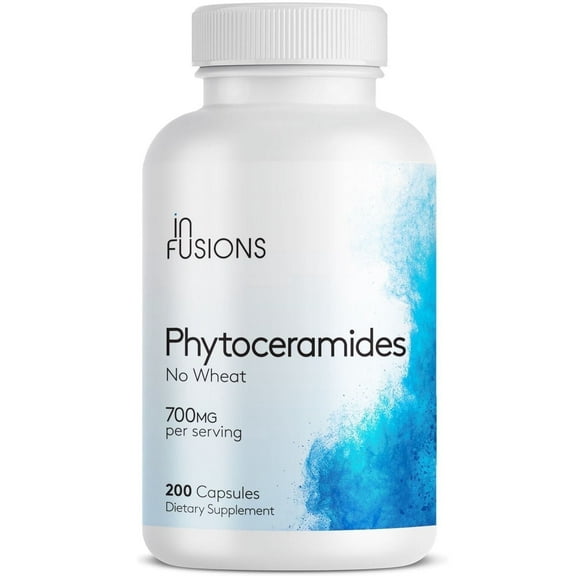 Phytoceramides 200 Capsules Skin Repair Rejuvenation Anti-Aging Support Plant-derived Ceramides 700mg Gluten Free Non-GMO