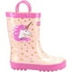 thumbnail image 2 of Cotswold - Botas de Agua Puddle   Diseño Unicornios para Niños/Niñas (Rosa), 2 of 4