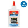 (4 pack) (4 Pack) Elmer's Clear Washable Liquid School Glue, 5 Ounces, 1 Count