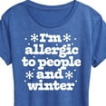 thumbnail image 3 of Instant Message - Winter - I'm Allergic To People & Winter - Women's Short Sleeve Graphic T-Shirt, 3 of 6