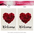 thumbnail image 5 of Valentines Day Rose Heart Garden Flag 12×18 Inch Double Sided for Outside Burlap Red Wedding Anniversary Welcome Holiday Yard Decoration, 5 of 6