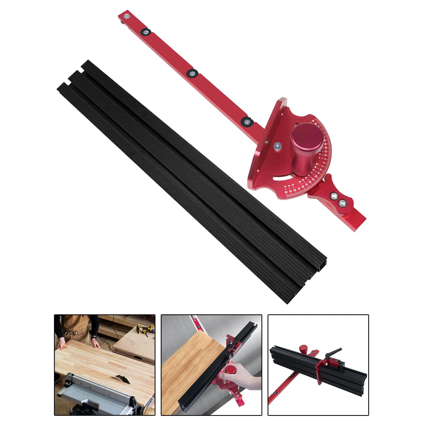 figatia Table Saw Miter Gauge Miter Bar Pivoting Locking Mechanism Angle Plate Ruler Fence with Angle for Router Tables 2 Piece