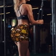 thumbnail image 4 of Kdxio Autumn Forest Small Animals Lazy Print Workout Shorts for Women Seamless Soft Smooth Gym Yoga Scrunch Active Shorts, 4 of 5