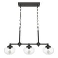 thumbnail image 2 of Hunter - Saddle Creek 3-light Noble Bronze, Large Chandelier, Dimmable, Schoolhouse Style, Linear Shaped, for Bedrooms, Dining, Living Rooms - 19491, 2 of 9