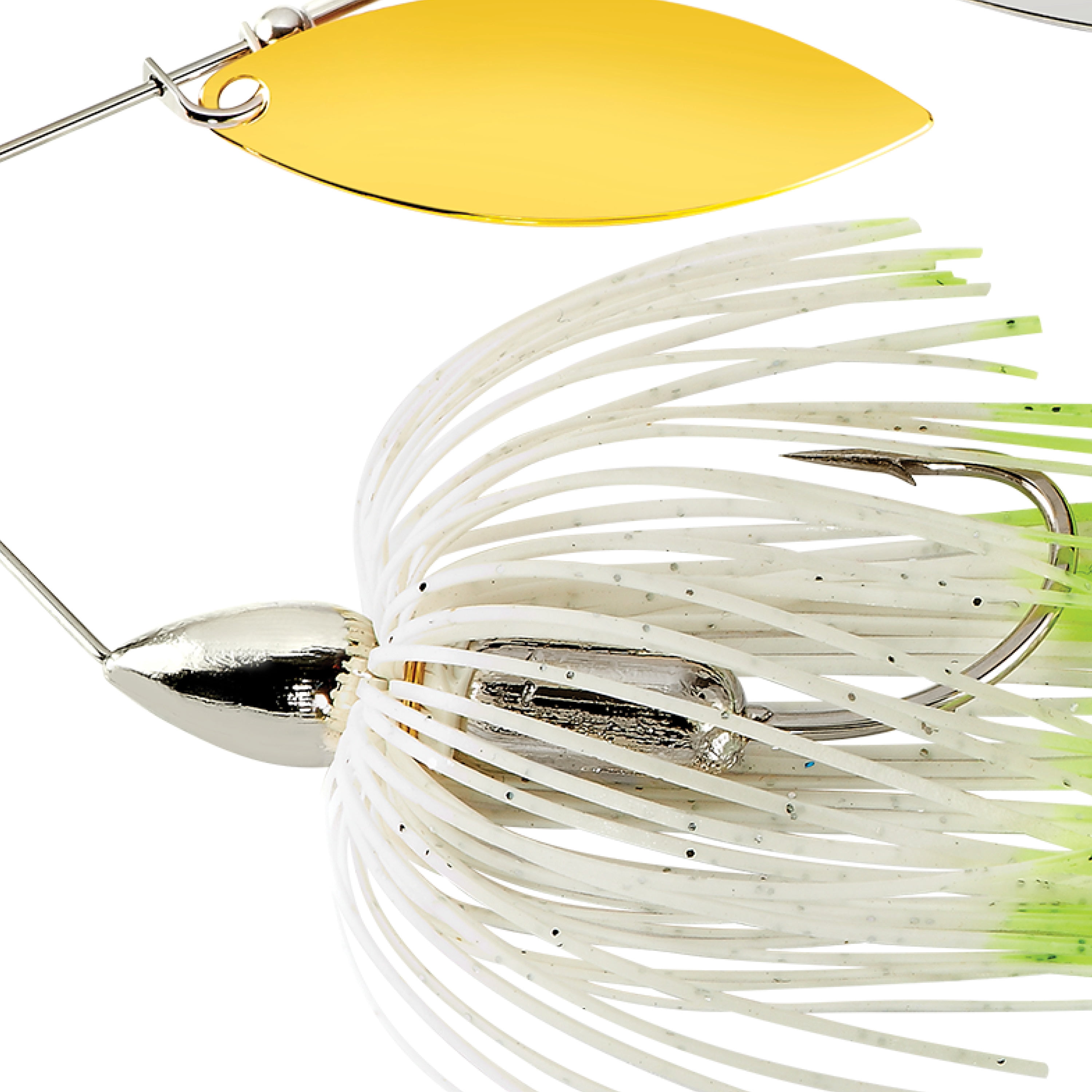 War Eagle Screaming Eagle Double Willow Spinnerbait, Hot White Shad, 1/2 oz.