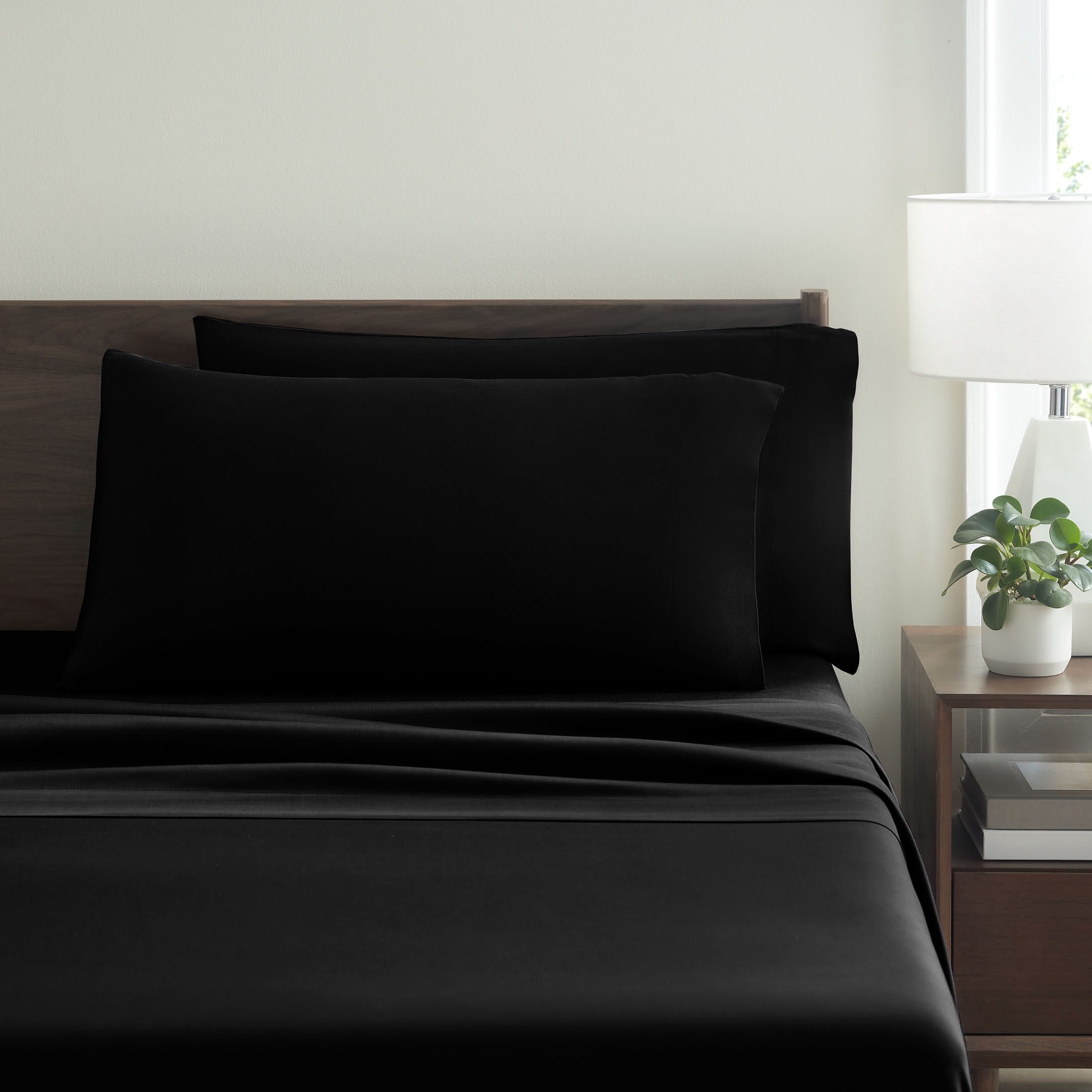Allswell 4-Piece Soft & Silky Serenity 100% TENCEL™ Bed Sheets Set, Rich Black, Full