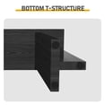 thumbnail image 4 of 42 Inch Black Entryway Console Table, T-Leg MDF Table with 3D Paper Laminate, Narrow Table for Hallway Living Room, 4 of 8