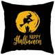 thumbnail image 5 of Juego de 4 almohadas de Halloween, fundas de almohada de Halloween de truco o trato, 18 x 18, almohadas de otoño de calabaza, funda de almohada de lino de algodón naranja y negro para decoraciones de Halloween en interiores oso de fresa Electrónica, 5 of 5