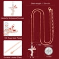 thumbnail image 6 of APSVO 18K Rose Gold Plated Butterfly Cross Necklaces for Women Girls September Birthstone Pendant Chain with Blue Sapphire Birthday First Communion Mothers Day Jewelry Gifts Teen Her Mom Kids, 6 of 8