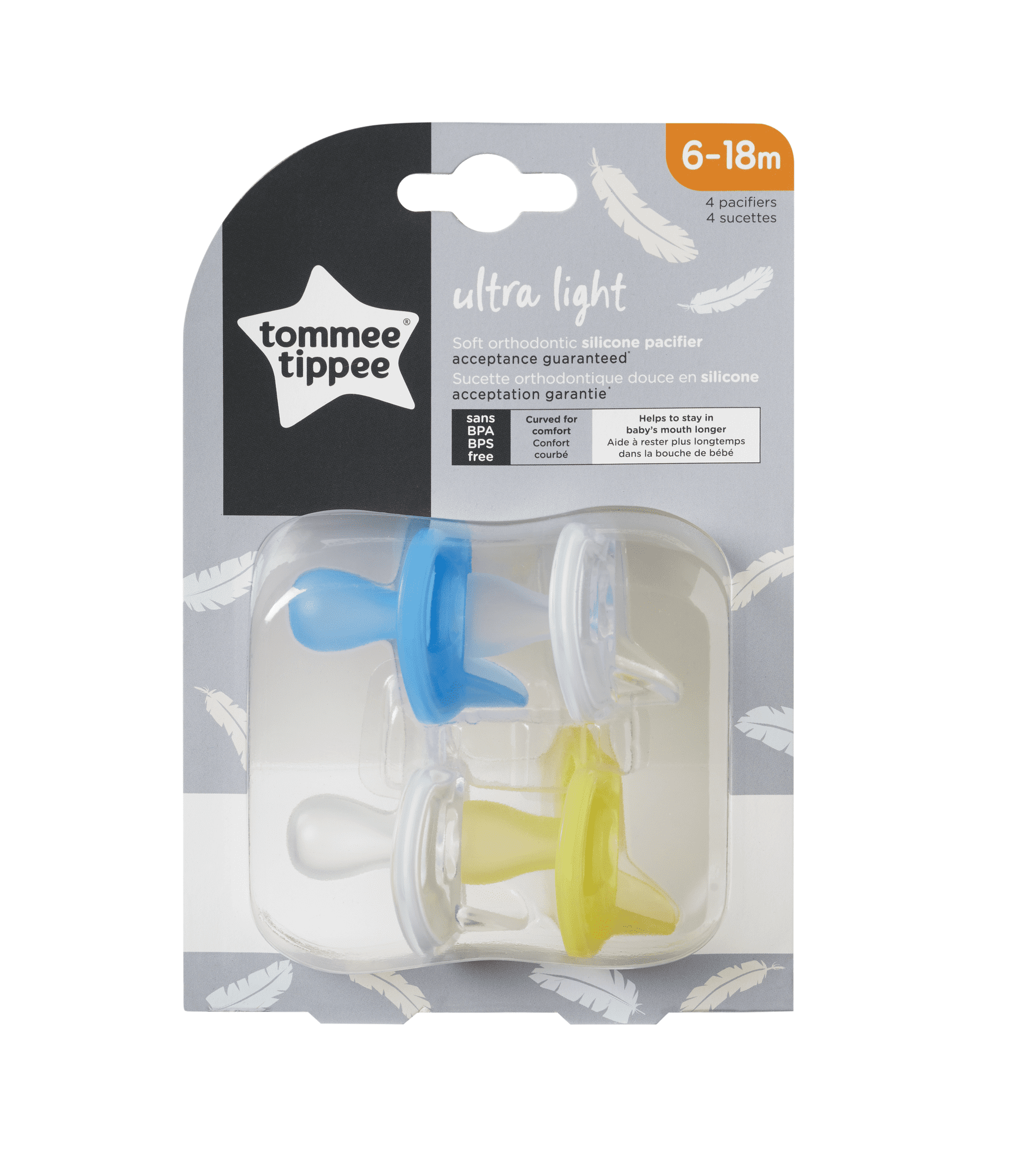 Chupete Tommee Tippee Ultra Light Silicona (6 - 18 M.) 2 unids