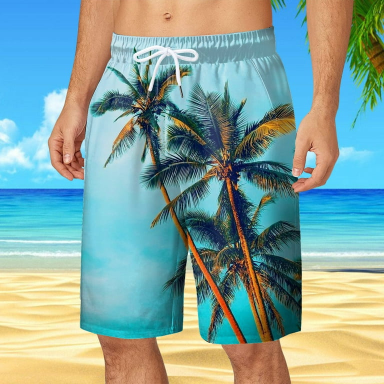 GHSOHS Mens Shorts Blue Denim Shorts Lightweight Mens Swim Trunks