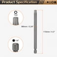thumbnail image 2 of Uxcell T40 Torx Head Screwdriver Bit 1/4" Hex Shank 4.3" (110mm) Long Magnetic No Hole Tip 6 Point Star Screw Driver, 2 of 7