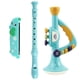 thumbnail image 1 of Juego de instrumentos musicales de juguete para trompeta y armónica, grabadora, azul, 1 of 9