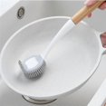 thumbnail image 4 of Dish Brush with Bamboo Handle Dish Scrubber Pan Brush, Dishwashing and Cleaning Double Head Pan Brus, 4 of 5