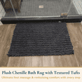 thumbnail image 2 of ComfiTime Bathroom Rugs, 20 x 32 in, 2000GSM Thick Slip-Resistant Chenille Bath Mat for Tub, Shower & Bathroom Floor, Machine Washable, Ultra Absorbent, Small or Long, White, Black, Gray, Blue, Brown, 2 of 9