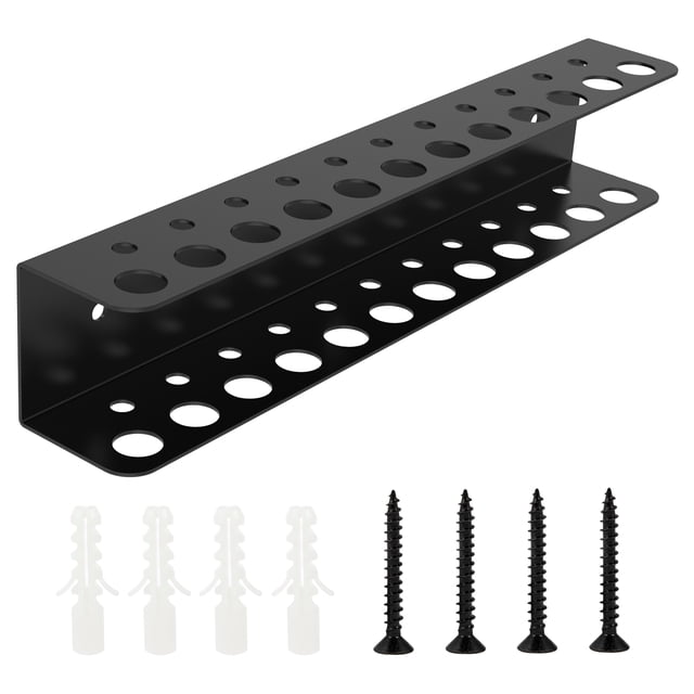 Tysrjsv Screwdriver Organizer 14/23 Holes Wall Mounted Screwdriver and Pliers Holder Rustproof Iron Screwdriver Rack Space Saving Wall Screwdriver Stand for Screwdriver Pliers Garage Workshop