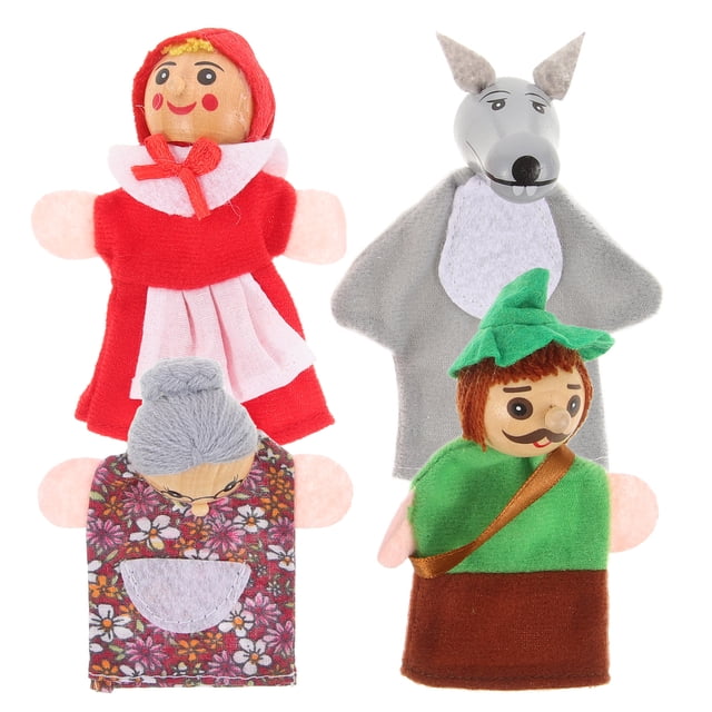 ColoMX 4 piezas lindas títeres de dedo dibujos marionetas de dedo para niños juguetes para el dedo para niños para niños pequeños