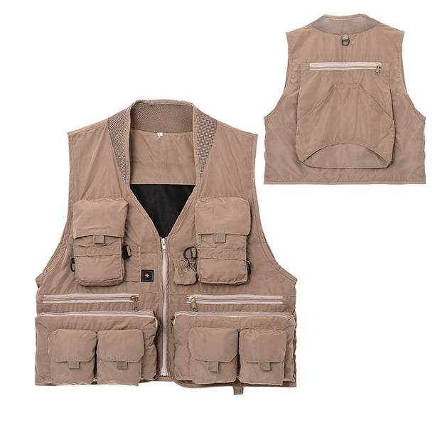  Multi-Pockets Fly Fishing Jacket Vest with Water