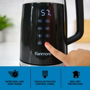 Kenmore Glass Electric Kettle 1.7L, Digital Temperature Control, Black