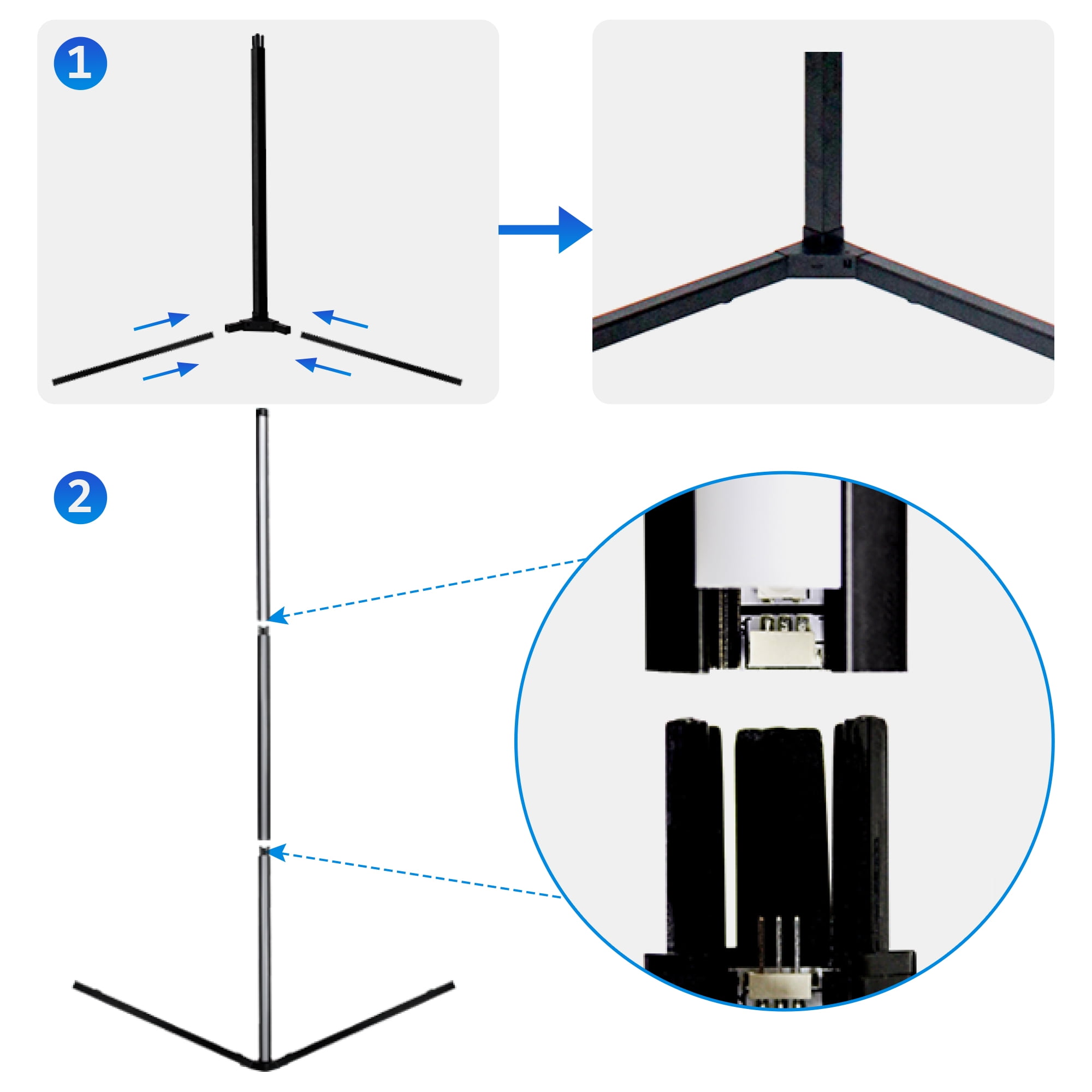 DAYBETTER Led Corner Floor Lamp, Smart RGB Floor Lamp with APP&Remote, 16 Million Colors Changing, Music sync, Modern Corner led Light for Bedroom Living Room and Gaming Room, Timing&Schedule