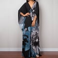 thumbnail image 7 of Brnmxoke Womens Bathing Suit Cover Ups Loose Fit V Neck Flowy Ethnic Print Kaftan Swimwear Vacation Beach Dress Multicolor,Free Size, 7 of 7