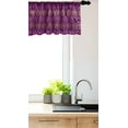 thumbnail image 3 of Ambesonne Dark Purple Valance Pack of 2, Geometric Tulips Design, 54"X12", Magenta Persian Orange, 3 of 3