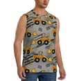 thumbnail image 2 of Daiia Retro Excavator Printed Men's Tank Tops,Casual Soft Sleeveless Gym Muscle Shirts Bodybuilding Tee-3X-Large, 2 of 8