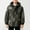 Army Green, variant on Cethrio Boys Winter Coats Size 6, Warm Zip up Windproof Thickened Winter Outerwear with Hood Gray