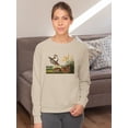thumbnail image 2 of Pinnated Grouses Sweatshirt Women -John James Audubon Designs, Female XX-Large, 2 of 4