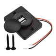 thumbnail image 2 of Kenally Enchufe de automotriz plástico 12-24V desmontable doble USB 16W camión tableta toma de corriente accesorios con tornillos Bombillas para automóviles Kenally VI015780-00B, 2 of 6