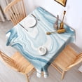 thumbnail image 2 of Square Tablecloth, Waterproof Polyester Table Cover, Wrinkle Resistant & Washable Fabric for Dining, Kitchen, Picnic, 60x60in(152x152cm), Liquid & Marble Print, 2 of 6