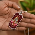 thumbnail image 5 of Nuestra Señora De Guadalupe Luxury Dog Tag Necklace - Graphic Military Dog Tag Necklace (Optional Personalized Engraving), 5 of 5