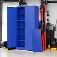 thumbnail image 5 of Metal Garage Storage Cabinet with Lock Door and Adjustable Shelves, Steel Tool Cabinet for Home, Office, Warehouse (Blue), 5 of 10