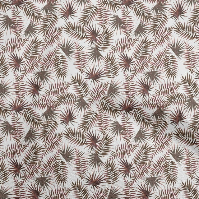 oneOone Silk Tabby Brown Fabric Tropical Fabric For Sewing Printed Craft Fabric By The Yard 42 Inch Wide
