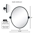 thumbnail image 6 of TEHOME Farmhouse Oval Black Metal Pivot Bathroom Vanity Mirror Tilting Vanity Mirrors 19x24", 6 of 6